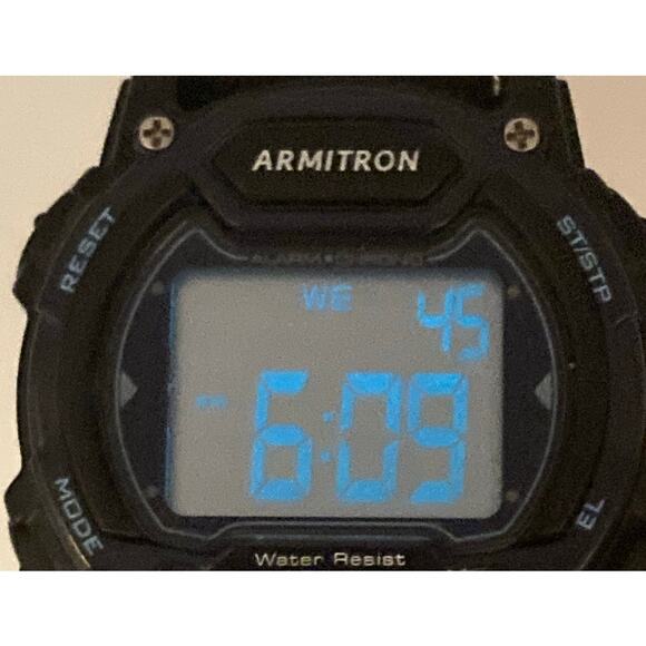Armitron EL Pro Sports Men Multifunction Sorts Digital Watch 39mm Timer WR 165ft - Picture 3 of 8